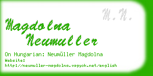 magdolna neumuller business card